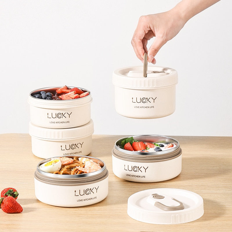 LUCKY STYLE  -  LANCHEIRA E MARMITA TÉMICA SUPER ESTILO PARA LEVAR COMIDA PARA O TRABALHO, PASSEIO OU ACADEMIA